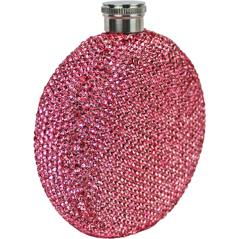 Fairyland Crystallized Stainless Steel 5oz Round Flask (Pixie Pink)
