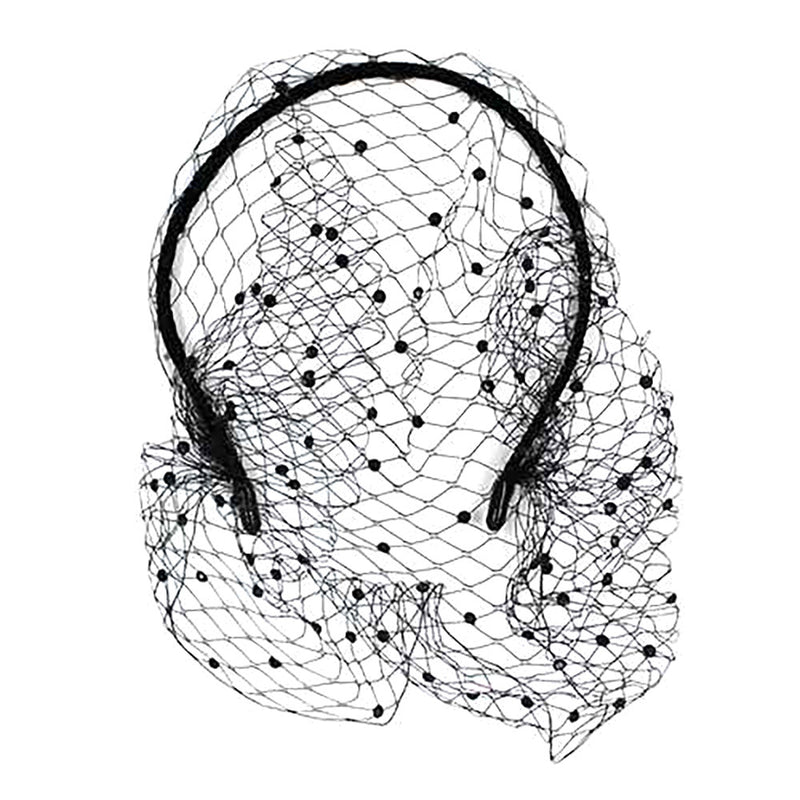 Runway Veil Headband (Black)
