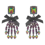 Mrs. Bones Skeleton Hand Pierced Earrings (Hematite)