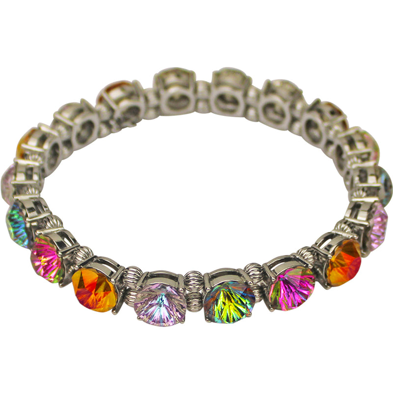 Cosmic Bliss Stretch Bracelet (Silvertone/Average)