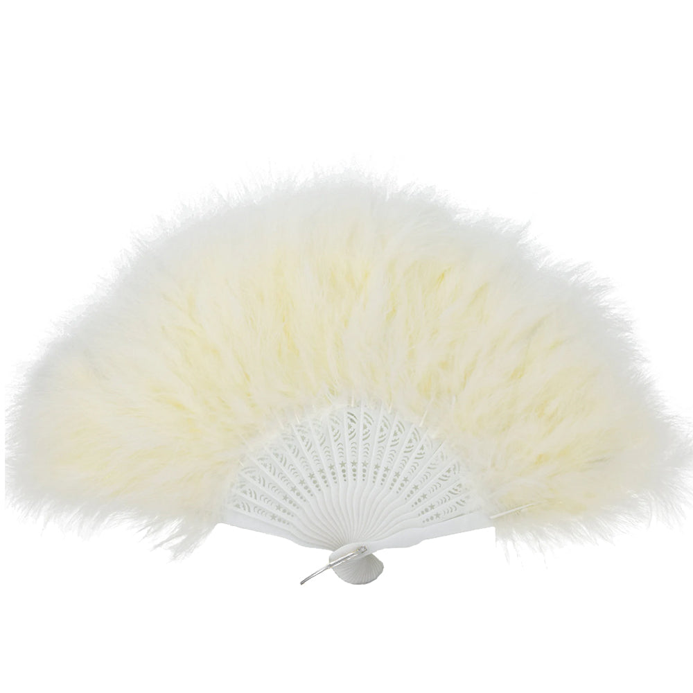 White Feather Fan, Marabou Feather Fans