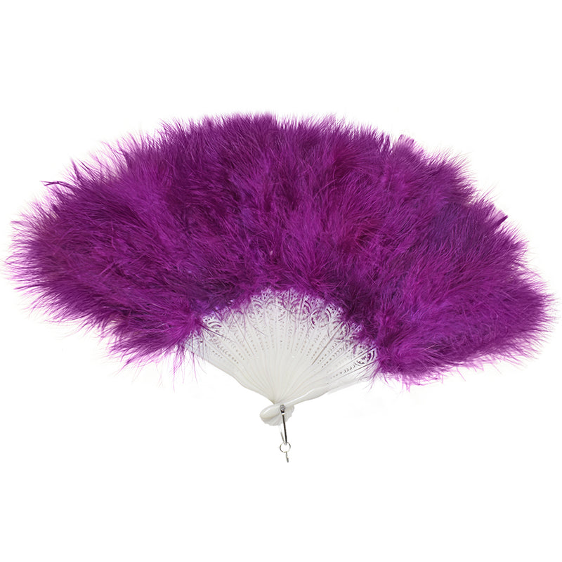Magic Marabou Feather Fans (Royal Purple)