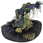 Enchanted Forest Witch Hat With Free Black Feather Fan