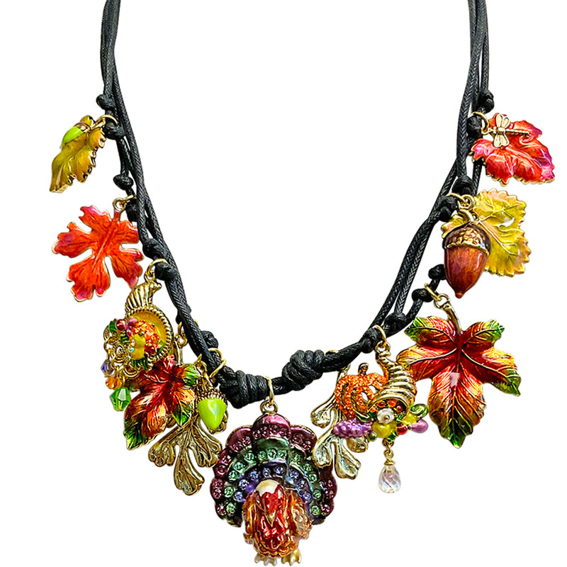 "One Of A Kind" Queen Of The Harvest Cord Necklace (Goldtone)
