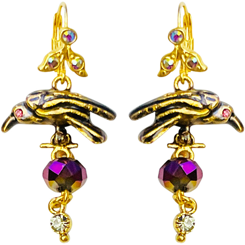 Raven's Watch Dangel Leverback Earrings (Goldtone)