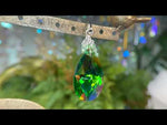 Crystal Dream Drop Open Ring Charm (Sterling Silvertone)