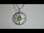 Heather B. Moore Silver Raised Compass Round Charm