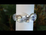 Empress Oval Stretch Bracelet (Sterling Silvertone/Crystal AB)