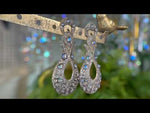Rainbow Moonstone and Diamond Queen Of The Night Pierced Earrings