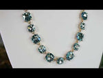 Day Dreamer Crystal Cushion Cut Necklace (Goldtone/Lt. Aqua AB)
