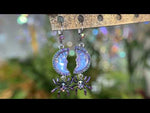 Moon Shadow Night Crawler Leverback Earrings (Silver Ox)