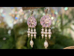 Ocean Dream Pearl & Sand Dollar Leverback Earrings (Goldtone)