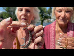 Sisters Of The Moon Open Ring  Charm With FREE 18 Shimmer Bead Necklace (Silver Ox/Burnt Orange)