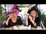 All Hallows Eve Witch Hat Pierced Earrings (Goldtone)