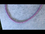 Twisted Sister 30" Cord Necklace (Sterling Silvertone/Orchid)