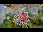 Mermaid Sand Castle Foldover Pendant (Sterling Silvertone)