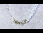 Divine Sparkle 10mm Crystal Beaded Magnetic Necklace (Goldtone/Crystal AB)