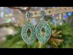Queen of the Nile Emerald and Diamond Earrings