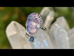 Crystal Skull Adjustable Ring (Silver Ox/Twilight Purple)