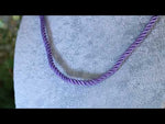 Twisted Sister 18" Cord Necklace (Sterling Silvertone/Lavender)