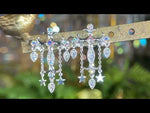 Mystical Cross Pierced Earrings (Sterling Silvertone)