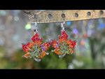 Festival Of Fall Leaf Leverback Earrings (Sterling Silvertone)