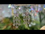 Star Shower Leverback Earrings (Brasstone)