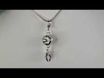 Seaview Moon Double Claw Magnetic Closure (Sterling Silvertone)