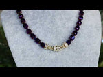 Divine Sparkle Crystal Beaded Magnetic Interchangeable Necklace (Goldtone/Purple)