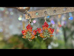 Festival Of Fall Leaf Leverback Earrings (Goldtone)