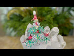 Precious Memories Cardinal Holiday Tree Foldover Pendant (Sterling Silvertone)