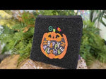 Happy Halloween Jack O Lantern Beaded Mini Pouch Bag