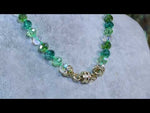 Divine Ombre 10mm Beaded Magnetic Interchangeable Necklace (Goldtone/Multi Green)