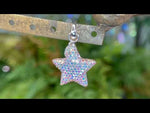 Crystalized Petite Star Open Ring Charm (Sterling Silvertone)