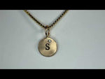 Heather B. Moore Gold Single Initial Round Charm