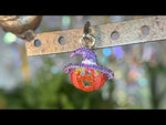 Witchy Pumpkin Open Ring Charm (Goldtone)