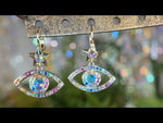 Angel Eye Leverback Earrings (Goldtone)