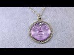 Sweetheart Seaview Moon Deco Dream 30" Necklace (Goldtone/Twilight Purple)