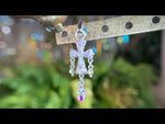 Mythical Crystal Cross Open Ring Charm (Sterling Silvertone)