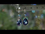 Crystal Mystic Teardrop Leverback Earrings (Goldtone/Blue Sphinx)