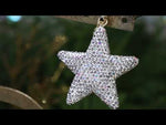 Crystallized Open Ring Star Charm (Sterling Silvertone)