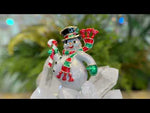 Holly Jolly Snowman Pin Pendant (Goldtone)