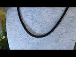 Twisted Sister 18" Cord Necklace (Sterling Silvertone/Black)