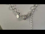 Riviera Crystal Magnetic Closure Necklace (Sterling Silvertone)