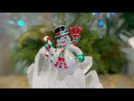 Holly Jolly Snowman Pin Pendant (Sterling Silvertone)
