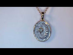 Petite Stardust Diamond Love Never Dies Oval Pendant Necklace (14k Gold Plated)