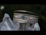 Angel Eye Metallic Leather Magnetic Bracelet (Goldtone/Beige)
