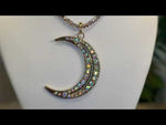 Sisters Of The Moon Open Ring Charm With Free 18" Shimmer Bead Necklace (Goldtone/Mystic Iridis)