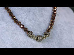 Crystal Goddess Beaded Magnetic Interchangeable Necklace ( Brasstone/Golden Bronze)