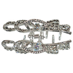 Blissful Bow Medium Hair Claw Clip (Sterling Silvertone)
